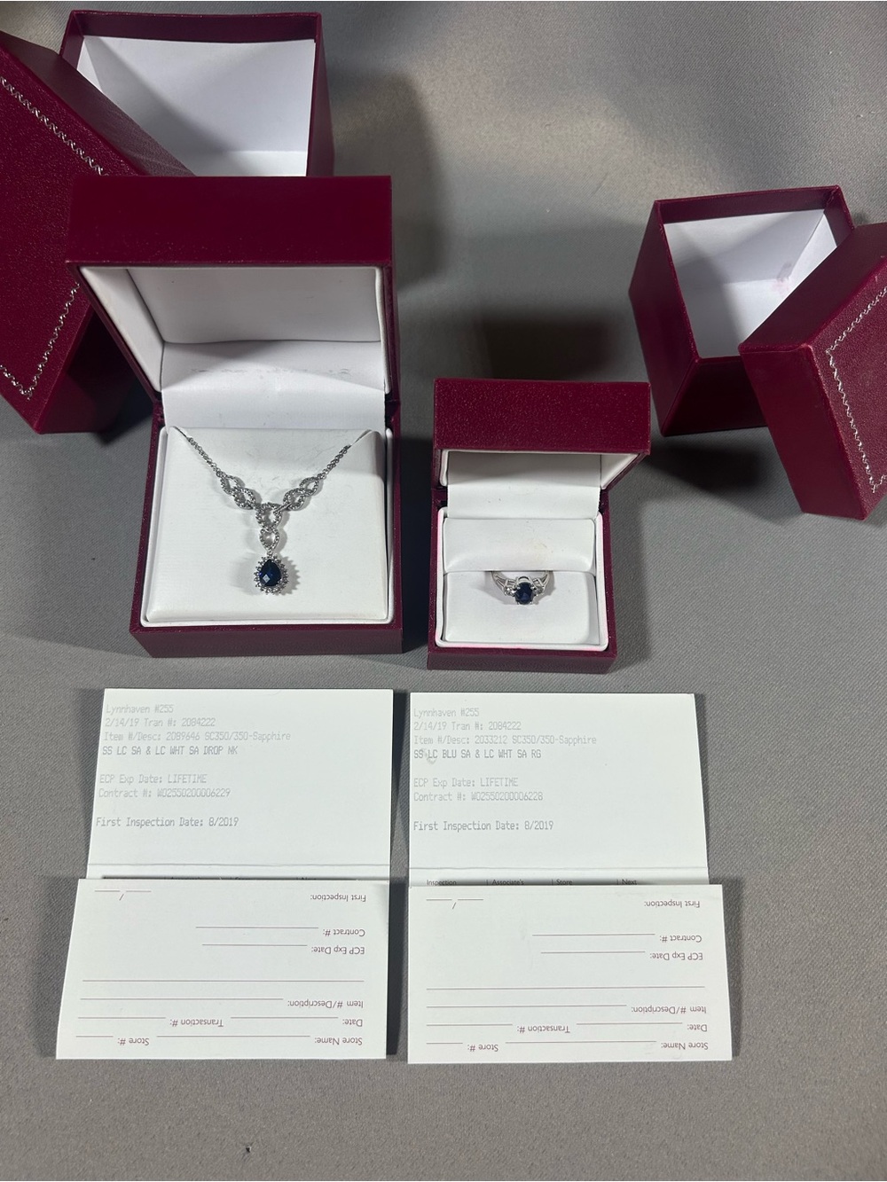Sapphire necklace and ring set. Birthstone, Helzberg diamonds